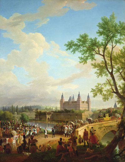 Napoleon i baron von Dalberg, Aschaffenburg, 2 października 1806 autorstwa Jean Baptiste Debret