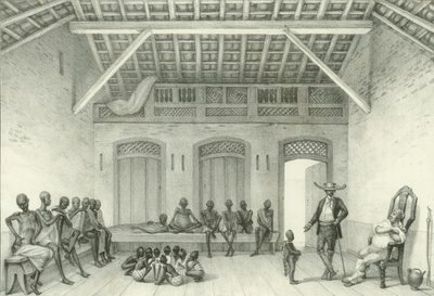 Sklep do sprzedaży niewolników, 1835. autorstwa Jean Baptiste Debret