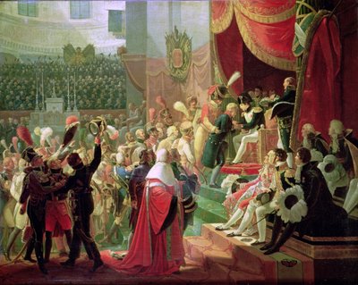 Pierwsze rozdanie krzyży Legii Honorowej w Kościele Inwalidów, 14 lipca 1804 r. 1812 autorstwa Jean Baptiste Debret