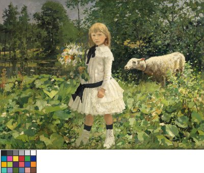 Portret panny Strobbe (olej na płótnie) autorstwa Jean Baptiste Degreef