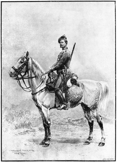 Ścigacz gwardii, Rosja, 1892 r. autorstwa Jean Baptiste Edouard Detaille