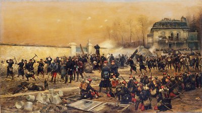 Obrona Champigny, 1879. autorstwa Jean Baptiste Edouard Detaille