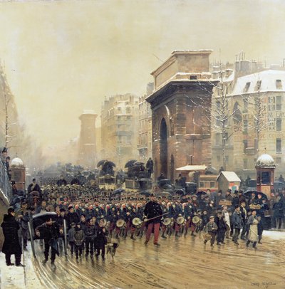Przechodzący pułk, 1875 autorstwa Jean-Baptiste Edouard Detaille