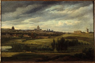 Widok Paryża z wysokości Gentilly w 1815 roku (obraz) autorstwa Jean Baptiste Gabriel Langlace