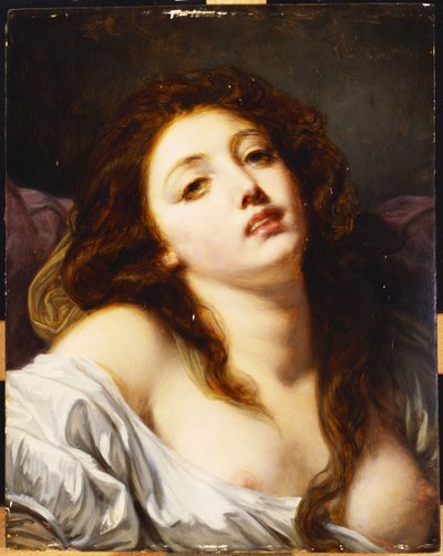 Młoda kobieta, długość biustu autorstwa Jean Baptiste Greuze