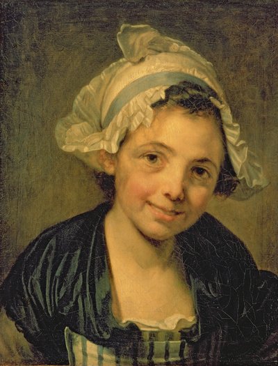 Dziewczyna w czepku autorstwa Jean Baptiste Greuze