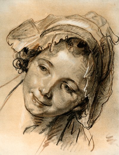 Studium głowy dziewczyny autorstwa Jean Baptiste Greuze