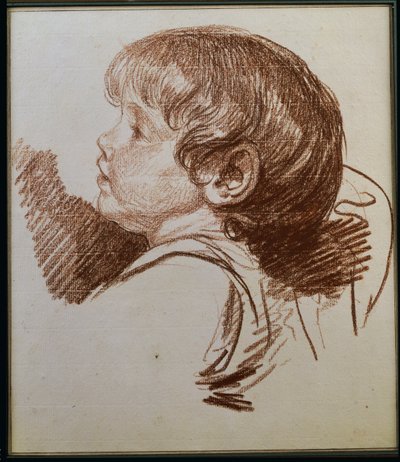 Głowa chłopca z profilu po lewej autorstwa Jean Baptiste Greuze