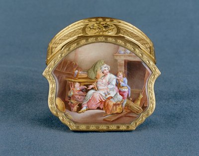 Jean-Marie TironSnuffbox: " Cisza lub Dobra Matka " według J.-B. Greuze1766-1767 ... autorstwa Jean Baptiste Greuze