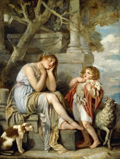 Baranek Cheri, autorstwa Jean Baptiste Greuze
