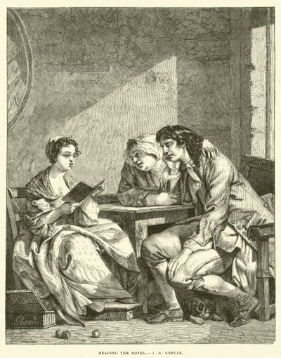 Czytanie powieści autorstwa Jean Baptiste Greuze