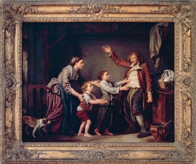 Powrót pijaka, Jean-Baptiste Greuze (1725-1805) autorstwa Jean Baptiste Greuze