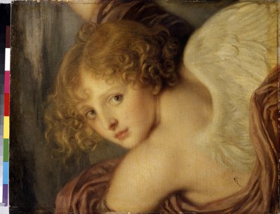 „Tete de cupidon” (głowa Kupidyna) Obraz Jeana Baptiste Greuze (1725-1805) 1786 Muzeum Ermitażu Sankt Petersburg autorstwa Jean Baptiste Greuze