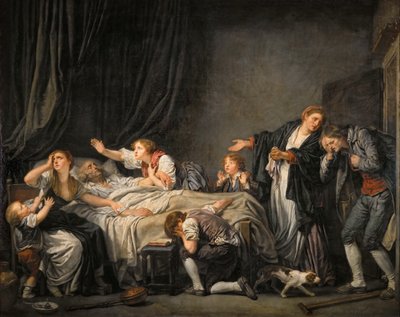 Klątwa Ojców: Syn ukarany autorstwa Jean Baptiste Greuze