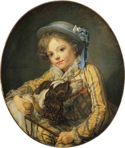 Młody chłopiec z psem autorstwa Jean Baptiste Greuze