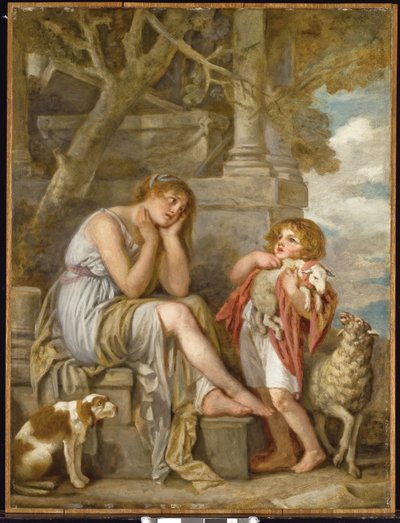 Baranek Cheri, 1780s autorstwa Jean Baptiste Greuze
