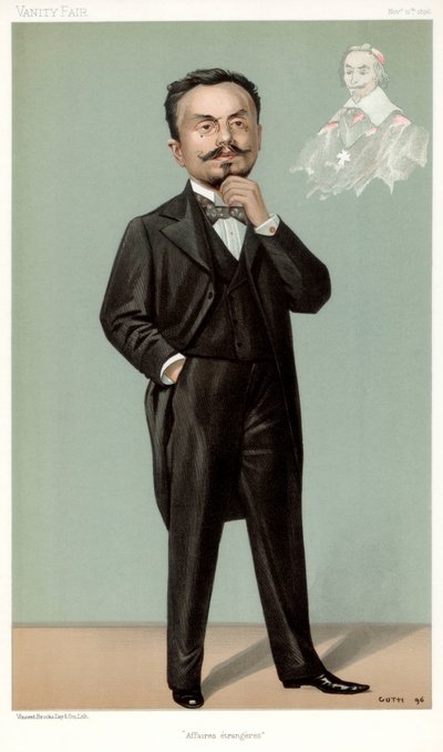 Sprawy zagraniczne, Gabriel Hanotaux, francuski mąż stanu, 1896 autorstwa Jean Baptiste Guth