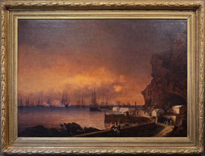 Eskadra francuska w Sainte Helene autorstwa Jean Baptiste Henri Durand Brager