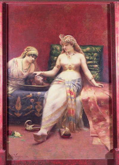 Salome z głową Jana Chrzciciela, 1882 (olej) autorstwa Jean Baptiste Hippolyte de Vergeses