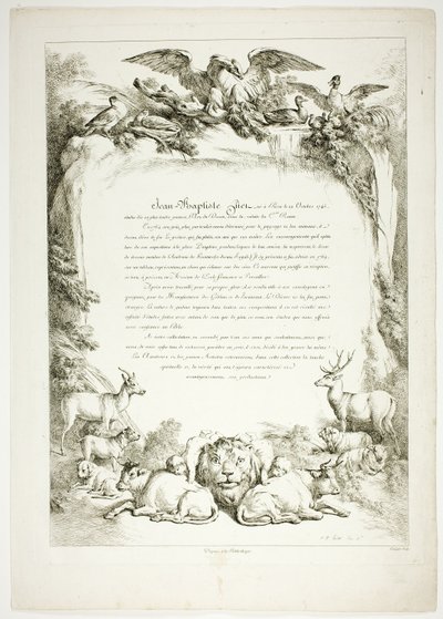 Strona biografii z Oeuvres de J. B. Huet autorstwa Jean Baptiste Huet