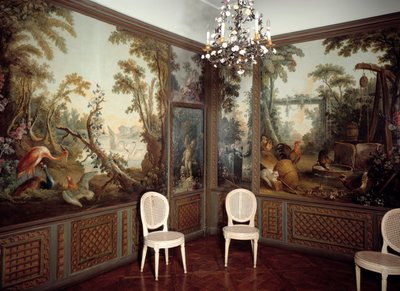 Widok wnętrza dearteau Salonu zrealizowanego przez Jeana Baptiste Hueta (1745-1811) autorstwa Jean Baptiste Huet