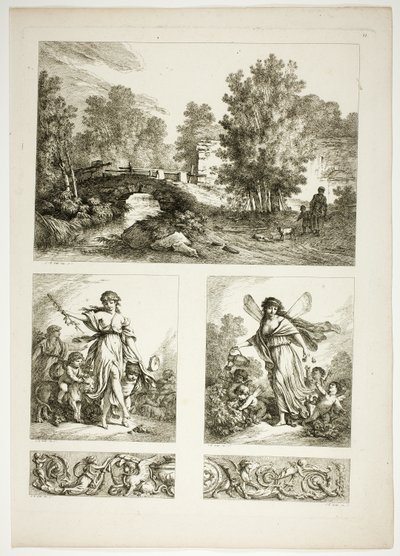Płyta 22 z 38 z Oeuvres de J. B. Huet autorstwa Jean Baptiste Huet