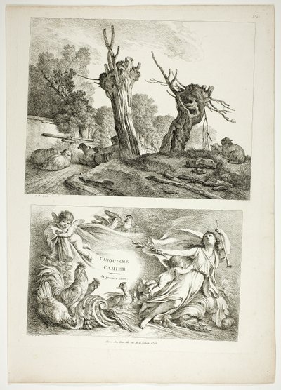 Płyta 25 z 38 z Oeuvres de J. B. Huet autorstwa Jean Baptiste Huet