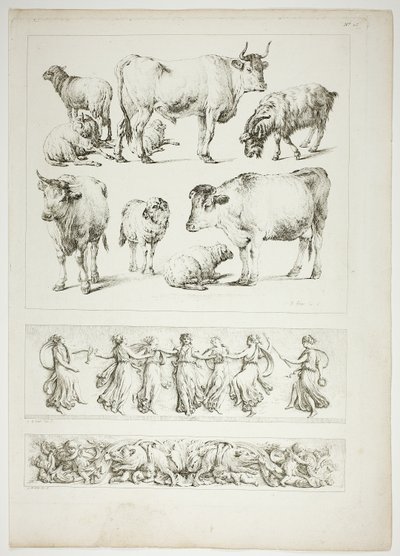 Płyta 26 z 38 z Oeuvres de J. B. Huet autorstwa Jean Baptiste Huet