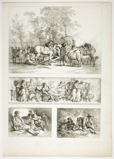 Płyta 27 z 38 z Oeuvres de J. B. Huet autorstwa Jean Baptiste Huet