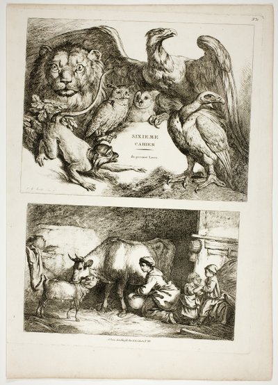 Tablica 31 z 38 z Oeuvres de J. B. Huet autorstwa Jean Baptiste Huet