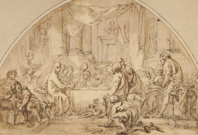 Studium do Ostatniej Wieczerzy, ok.1792 autorstwa Jean Baptiste Huet
