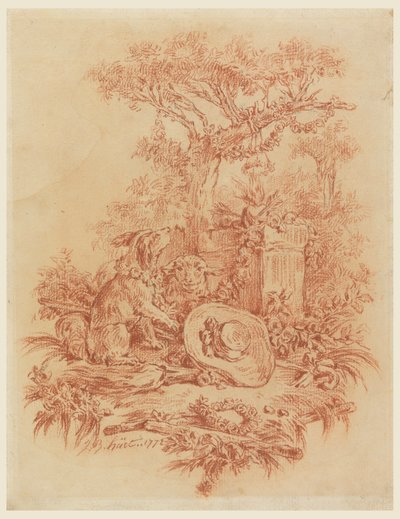 Rysunek, Pastorale, 1772 autorstwa Jean Baptiste Huet