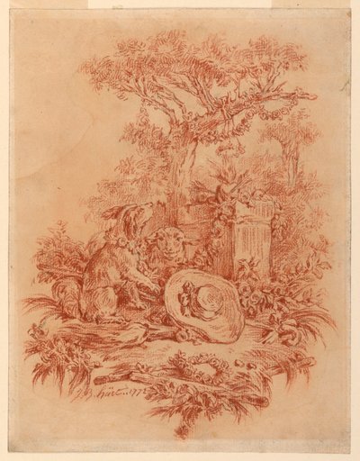 Rysunek, Pastorale, 1772 autorstwa Jean Baptiste Huet