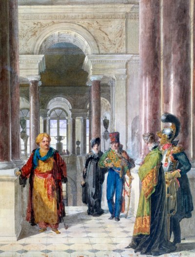 Zwiedzanie muzeum, 1817 autorstwa Jean Baptiste Isabey