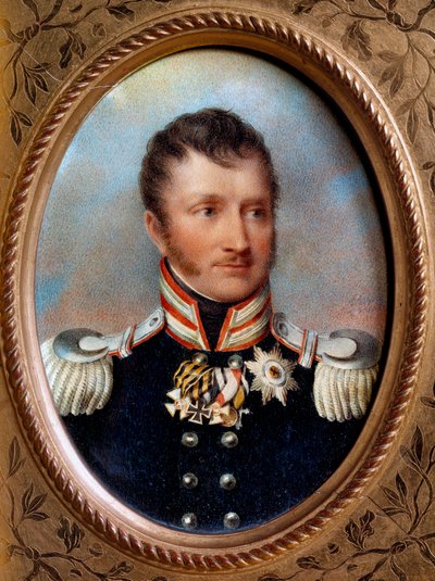 Fryderyk Wilhelm III Pruski - „” Portret pruskiego Fryderyka Wilhelma III (1770-1840) Król pruski”” Obraz Jana Chrzciciela Izabeja (1767-1855) XIX wiek autorstwa Jean Baptiste Isabey