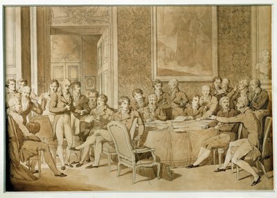 Posiedzenie Kongresu Wiedeńskiego ... autorstwa Jean Baptiste Isabey