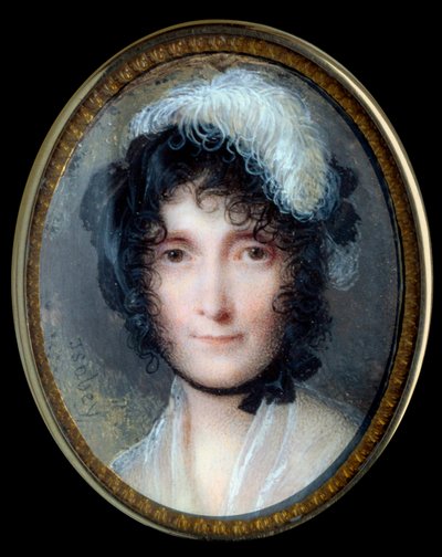 Portret Laetitii Bonaparte (Letizia Maria Ramolino) (1750-1836), matki Napoleona Bonaparte Miniaturowy obraz na kości słoniowej, Jean Baptiste Isabey (1767-1855) XIX w. Ndz. 0,37x0,29 m - Portret Laetitii Bonaparte (Maria Letizia Ramolino) (1750- autorstwa Jean Baptiste Isabey