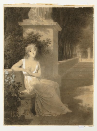 Portret Thérésy Tallien jako muzy poezji autorstwa Jean Baptiste Isabey
