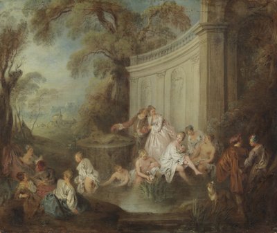 Kąpiących się w parku autorstwa Jean Baptiste Joseph Pater