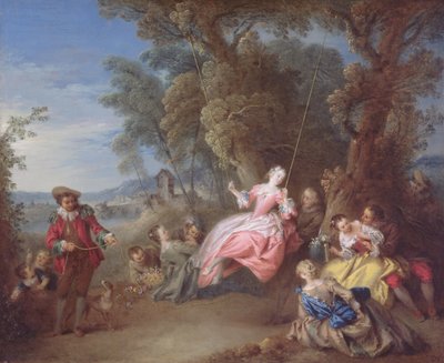 Huśtawka (olej na płótnie) autorstwa Jean Baptiste Joseph Pater