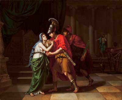 Elektra otrzymująca prochy swojego brata, Orestes, 1826-27 autorstwa Jean Baptiste Joseph Wicar