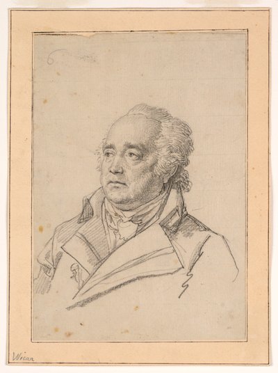 Portret mężczyzny, Giuseppe Valadier autorstwa Jean Baptiste Joseph Wicar