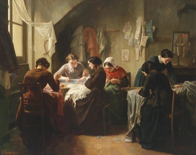 szwaczki bretońskie autorstwa Jean-Baptiste Jules Trayer