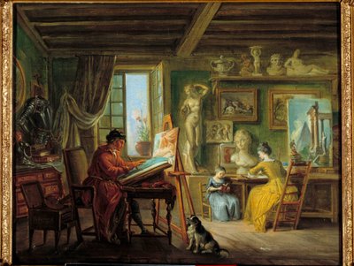 Warsztat malarza Malarstwo Jean Baptiste Lallemand (1710-1803) XVIII w. Dijon, Muzeum Sztuk Pięknych autorstwa Jean-Baptiste Lallemand