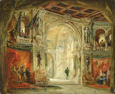 Hamlet, Akt I, 1884 autorstwa Jean Baptiste Lavastre