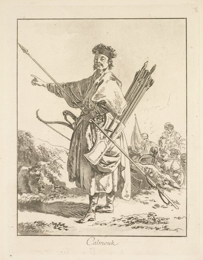Calmouk autorstwa Jean Baptiste Le Prince