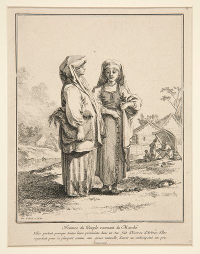 Femmes du Peuple Revenant du March? (Kobiety Ludzi Powracających z Rynku) autorstwa Jean Baptiste Le Prince