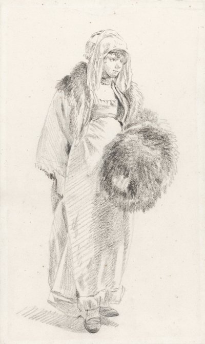 Rosjanka w futrzanej mufce, Między 1758 a 1761 autorstwa Jean Baptiste Le Prince