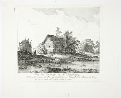 Widok w pobliżu Sankt Petersburga autorstwa Jean Baptiste Le Prince