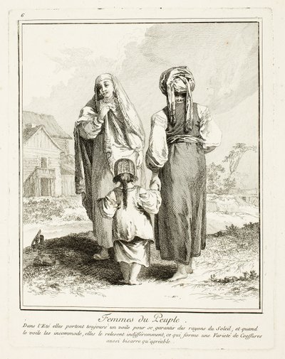 Kobiety z ludu, płyta szósta z Różnego ubioru ludów Północy autorstwa Jean Baptiste Le Prince